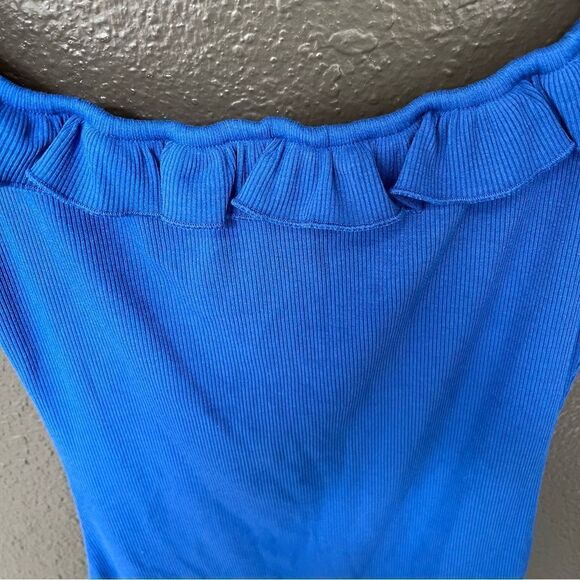 NWT Revolve x Superdown Daniella Off Shoulder Dress in Blue | Size M - Picture 8 of 10